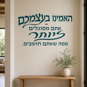 טקסט עברי בקליגרפיה שחורה