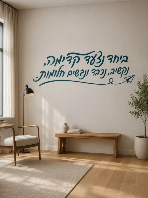 קליגרפיה עברית ומטוס נייר