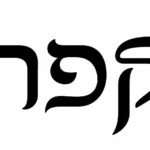 אותיות עבריות בשחור על רקע לבן, מדגש קימורים וקווים