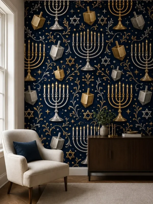 חנוכה קסום על הקיר