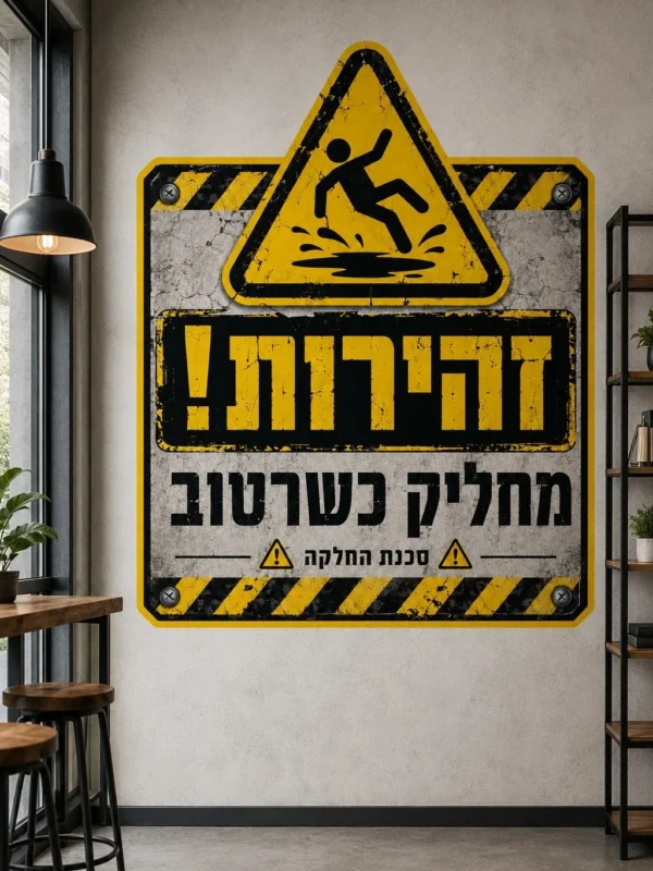 המדבקה הזהירה בבית