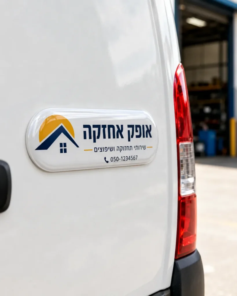 מדבקות קריסטל דום — שכבת פוליאוריתן שקופה ומוגבהת