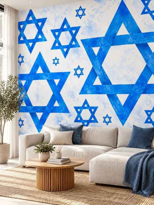 כוכבי דוד כחולים לחדרים