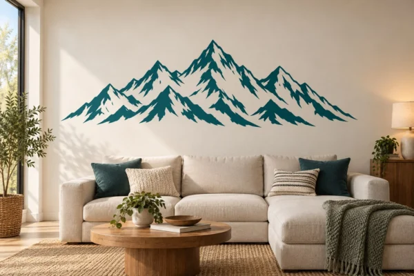 Mountain Range Silhouette Wall Decal