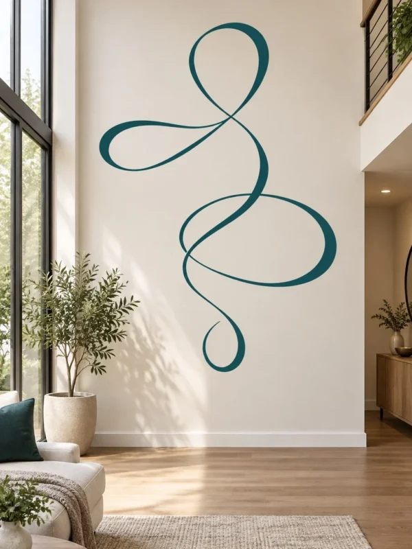 Minimalist Curved Line Wall Decal