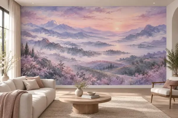 Magical Mountain Sunrise Wall Mural