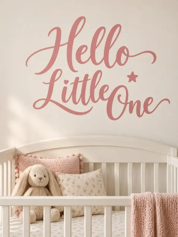 Hello Little One Nursery Wall Decal