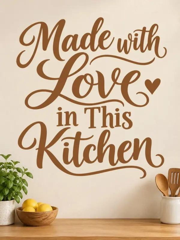 Made with Love in This Kitchen Wall Decal