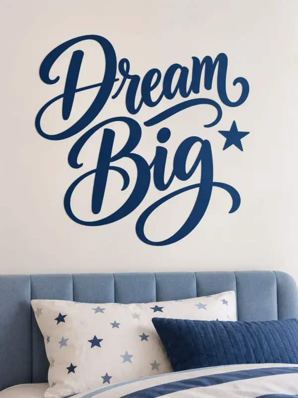Dream Big Script with Star Wall Decal