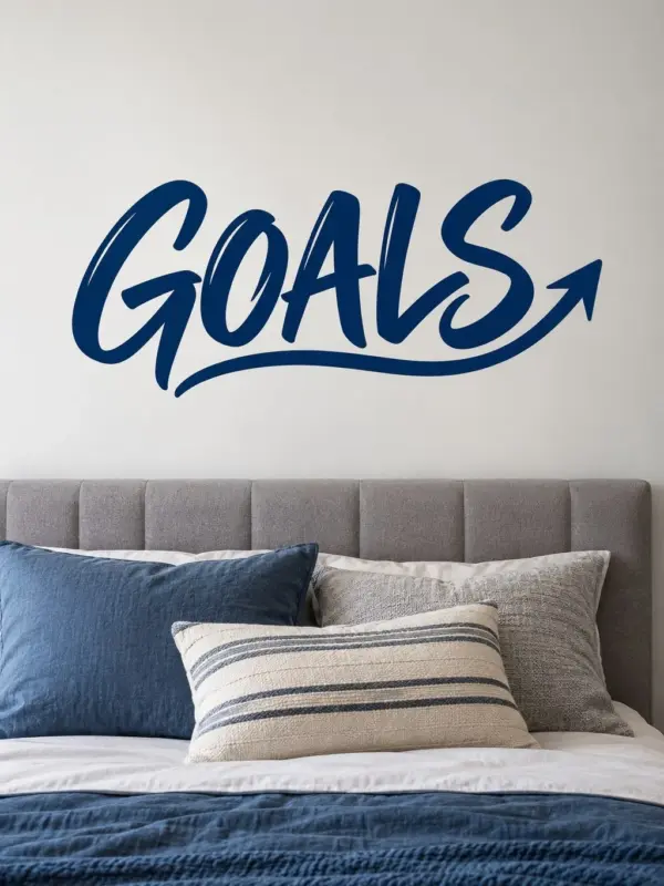 “GOALS” with Arrow Motivational Wall Decal