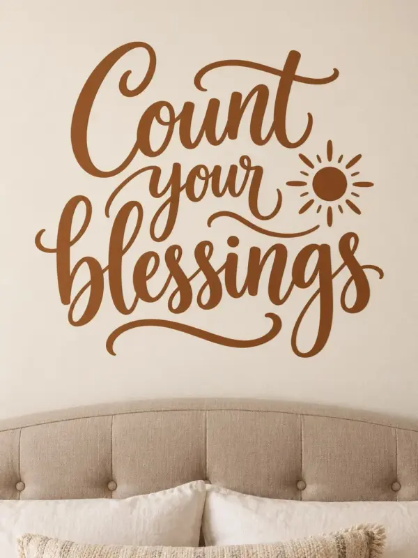 Count Your Blessings Quote Wall Decal