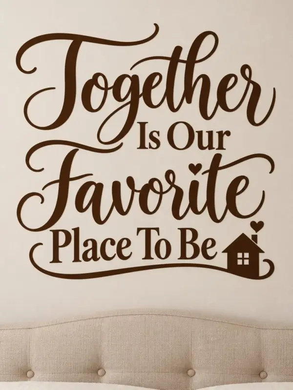 Together Is Our Favorite Place Quote Wall Decal