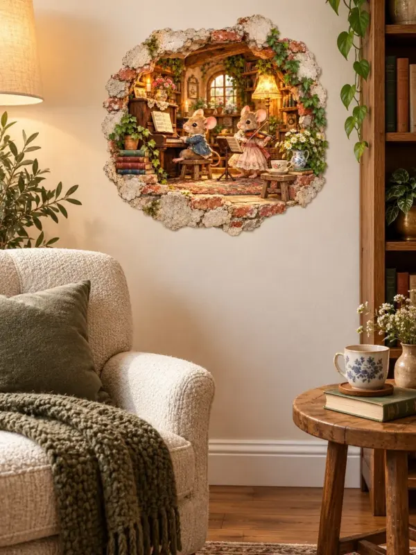 Musical Mice 3D Wall Sticker