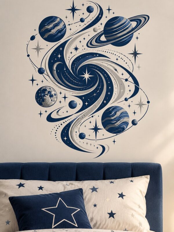 Dancing Stars Planets Wall Decal