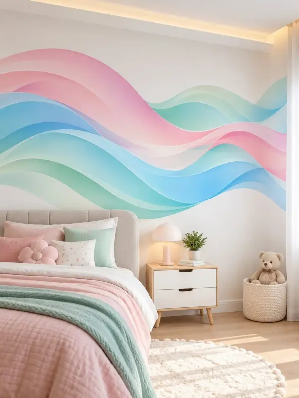Pastel Waves Wall Decal