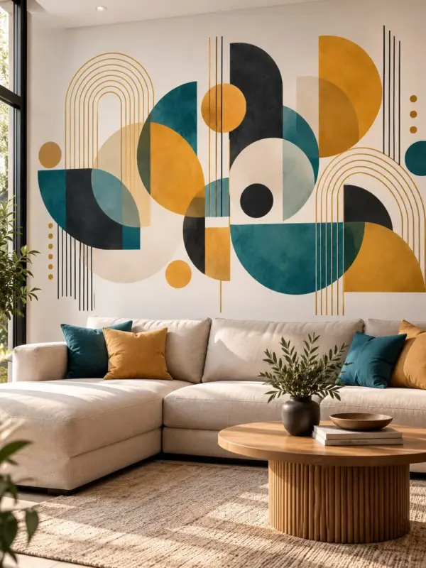 Colorful Geometric Oasis Wall Decal