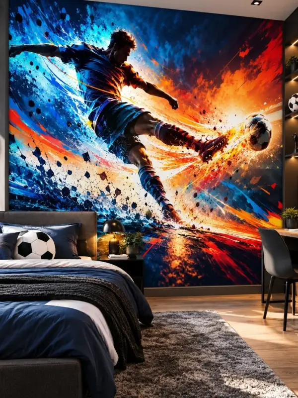Soccer Moments in Motion Wall Mural