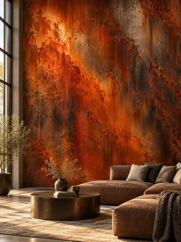Rusty Corten Steel Texture Wall Mural